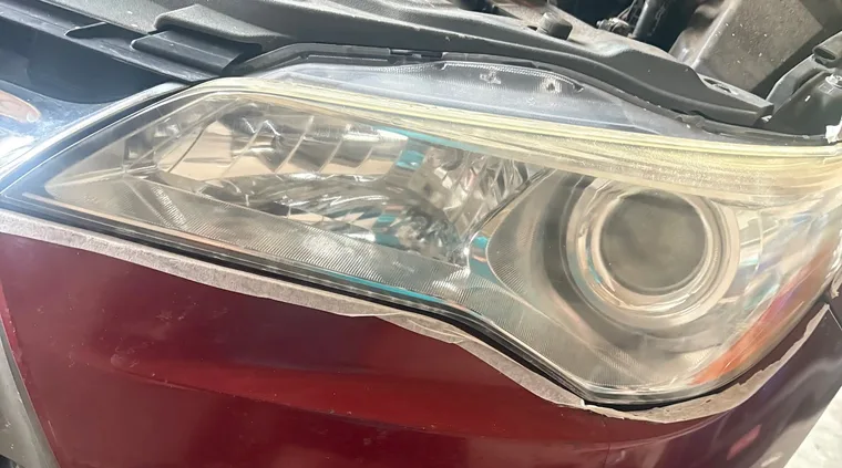 Headlight after restoration: clear